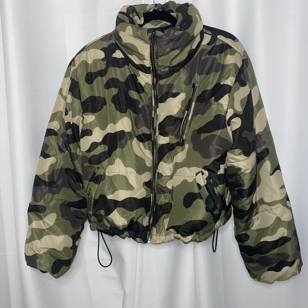 Camo Puffer Coat